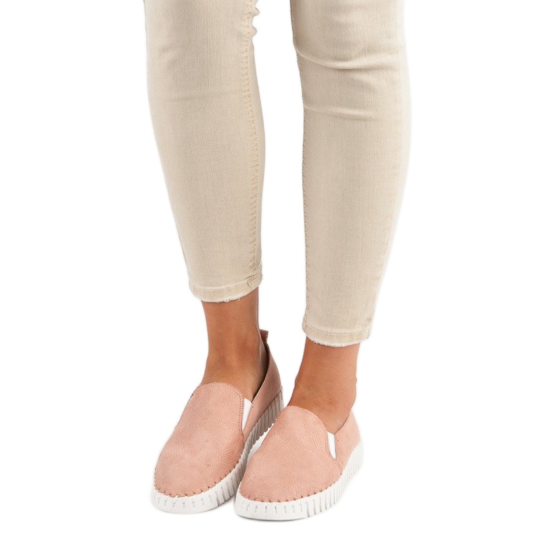 Tullo Růžové semišové slipy růžový 1