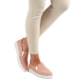 Tullo Růžové semišové slipy růžový 2