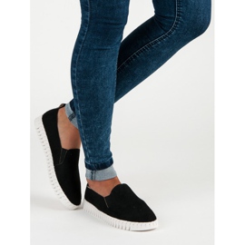 Tullo Černé semišové slipony černý 1