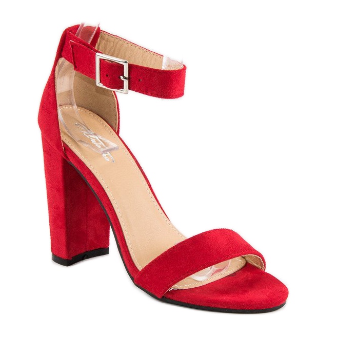 Klasické sandály na baru červené 2 Klasické sandály na baru červené 2