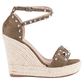 Bestelle Rockové espadrilkové sandály zelený 2