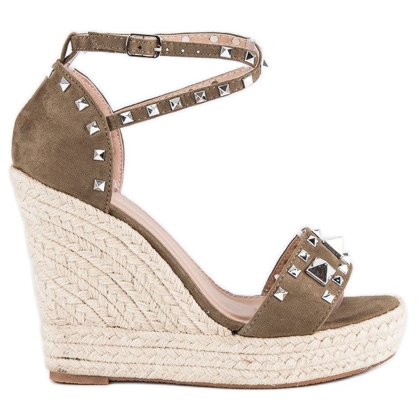Bestelle Rockové espadrilkové sandály zelený 2