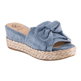 Kylie Espadrilky s mašlí modrý 1 Kylie Espadrilky s mašlí modrý 1