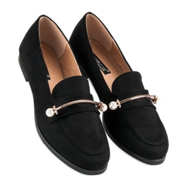 Černé brogy s perlami černý 1