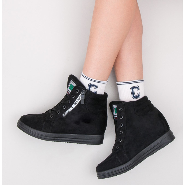 Semišové tenisky černá 1