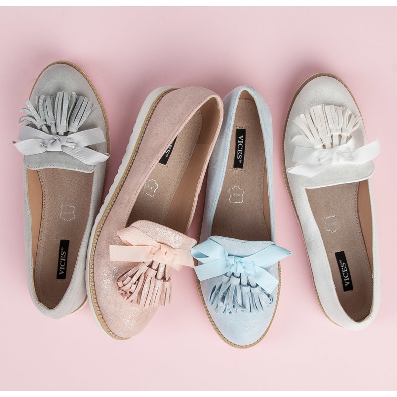 Vices Semišové pány s třásněmi bílý 1