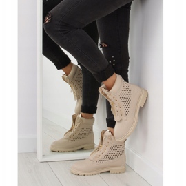 Prolamovaný balmanki zlatý zip R103 Béžová béžový 1