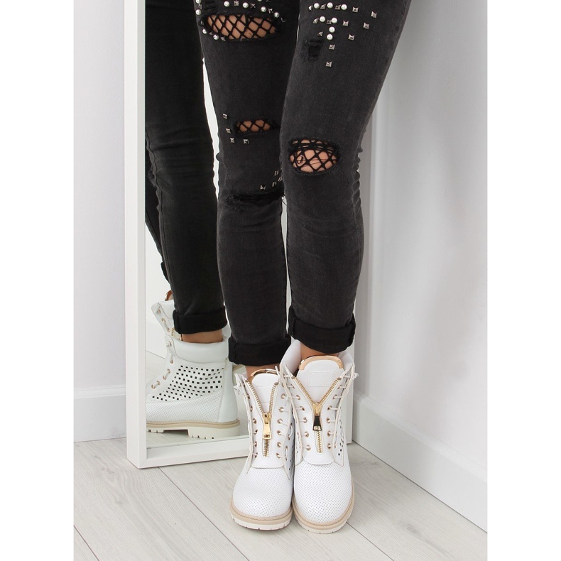 Prolamovaný balzám, zlatý zip, bílá R103 Bílá bílý 1