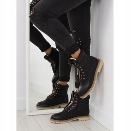 Prolamované balmanasy, zlatý zip, černé R103 Black černá 1 Prolamované balmanasy, zlatý zip, černé R103 Black černá 1