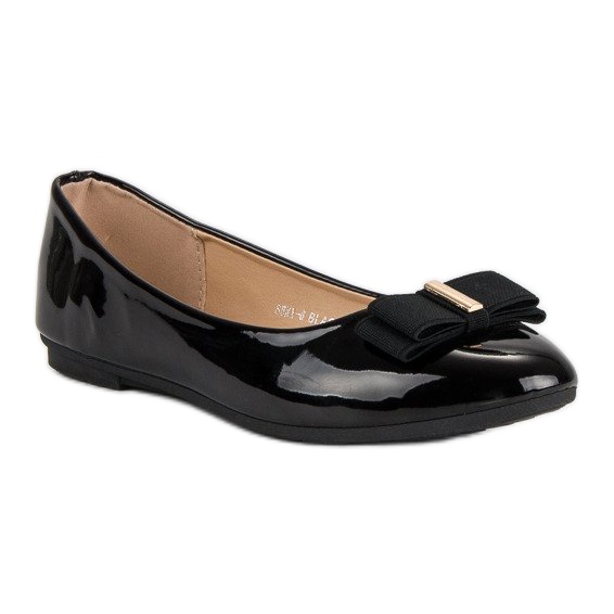 Comer Černé lakované baleríny černý 1