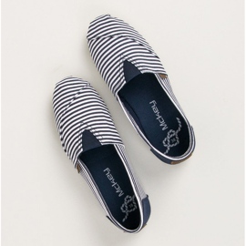 McKey Pohodlné pruhované espadrilky modrý 6