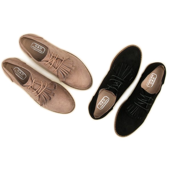 Zavázané semišové boho boty černá 1