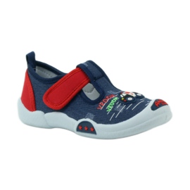 American Club Americké tenisky dětské boty kožená stélka červené námořnická modrá 1
