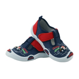 American Club Americké tenisky dětské boty kožená stélka červené námořnická modrá 3