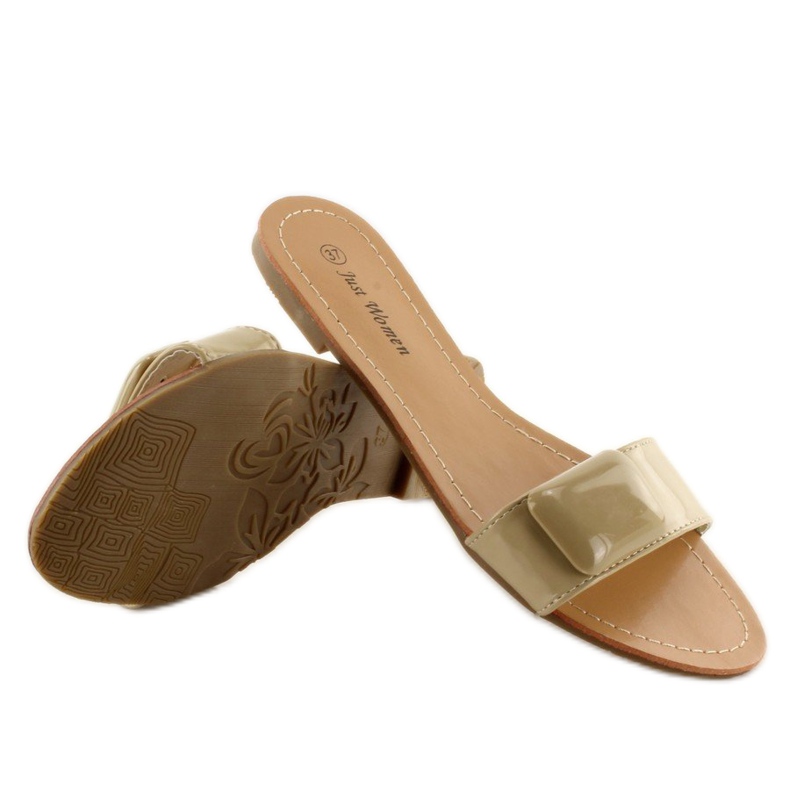 Pantofle s páskem 8293-60 khaki zelený 1