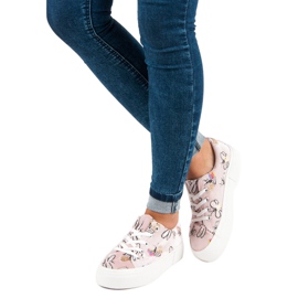 Kylie Velurové Tenisky Na Platformě bílý růžový 1