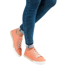Kylie Šněrovací espadrilky oranžový 2