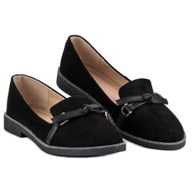 Bestelle Elegantní semišové boty černá 2