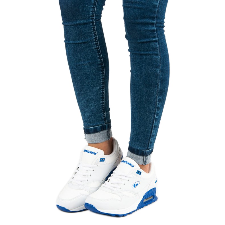 Hasby Bílé sportovní boty se zavazováním bílý 1