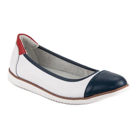 Filippo Kožené balerínky bílý 1