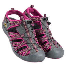 American Club Uzavřené americké sandály fialový šedá 1