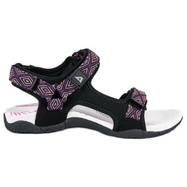 American Club Sportovní sandály na léto černá fialový 1