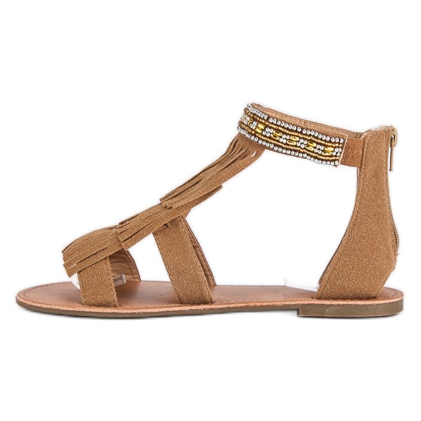 Evento Boho hnědé sandály hnědý 1