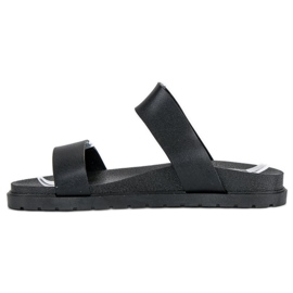 Černé dámské pantofle černý 2