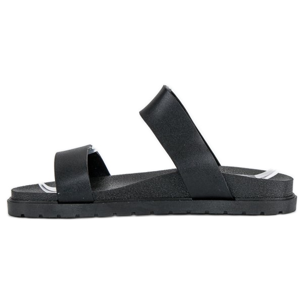 Černé dámské pantofle černý 2