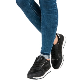 Černé šněrovací tenisky černá 1