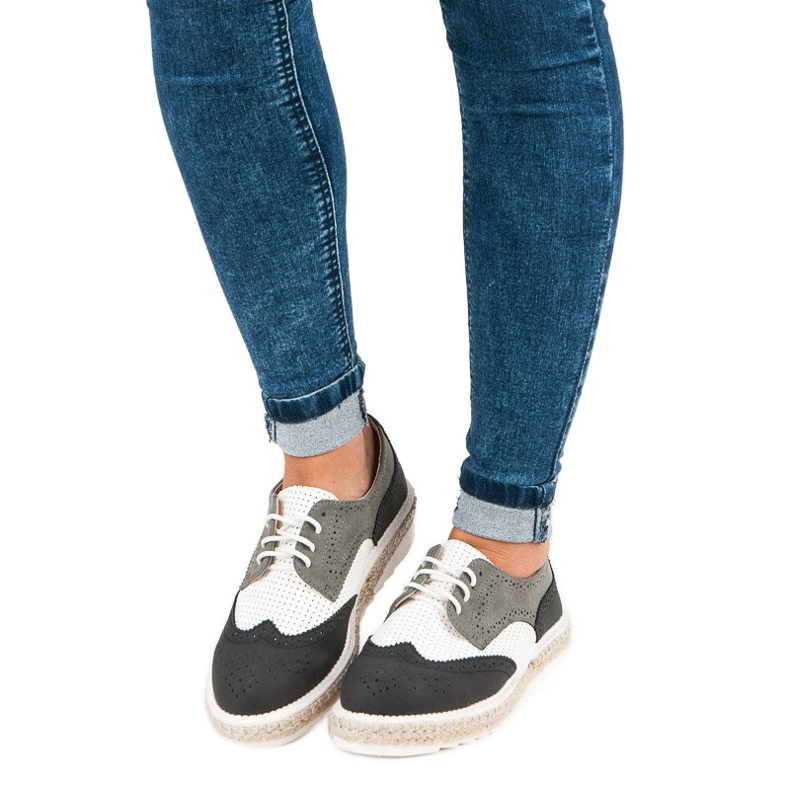 Ideal Shoes Boty, espadrilky šedá 1