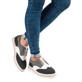 Ideal Shoes Boty, espadrilky šedá 2