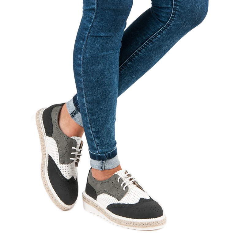 Ideal Shoes Boty, espadrilky šedá 2