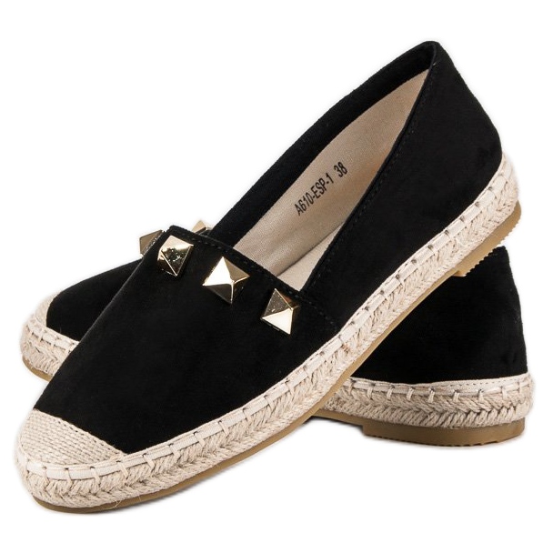 Bestelle Černé espadrilky s kamínky černý 2