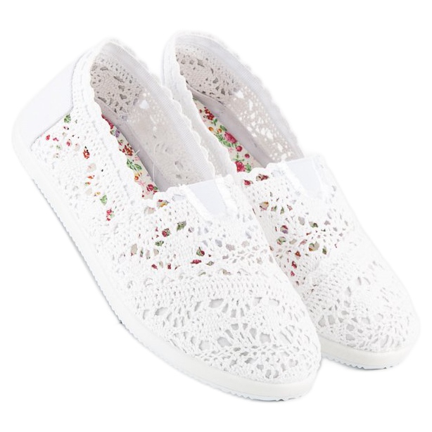 Marquiz Bílé krajkové tenisky bílý 2