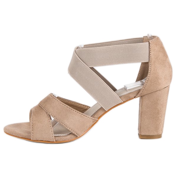 Filippo Semišové sandály na sloupku hnědý 1