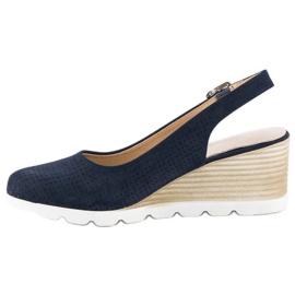 Prolamované lodičky vinceza modrý 1