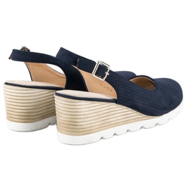 Prolamované lodičky vinceza modrý 2