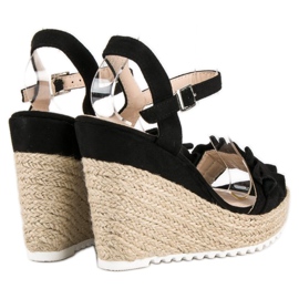 Bello Star Černé espadrilkové sandály černý 1
