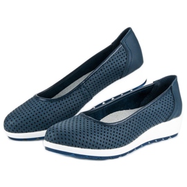 Kožené baleríny vinceza modrý 1 Kožené baleríny vinceza modrý 1