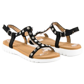 Bestelle Pohodlné ploché sandály černý 1