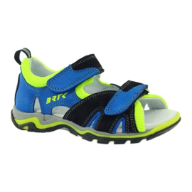 Sandály na suchý zip Bartek 16187 kobalt černý modrý zelený 1