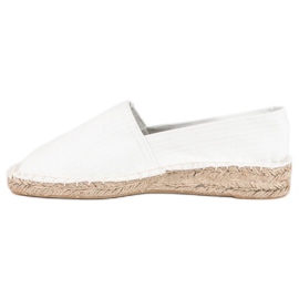 McKey Pohodlné bílé espadrilky bílý 1