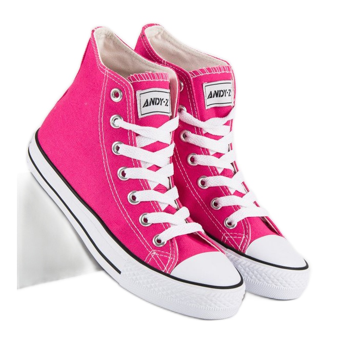 Andy Z Klasické tenisky nad kotník růžový 2