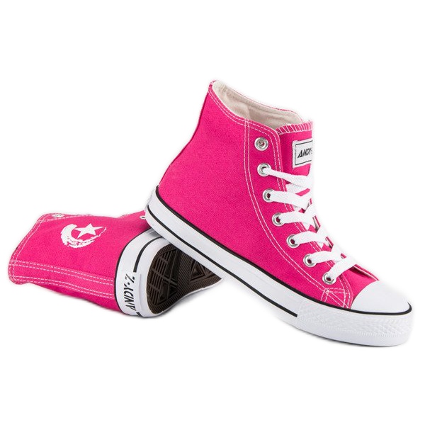 Andy Z Klasické tenisky nad kotník růžový 1