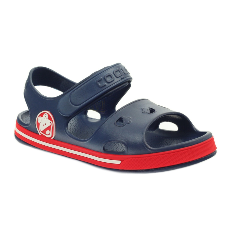 Sandály do vody Żabka COQUI Navy Blue červené námořnická modrá 1