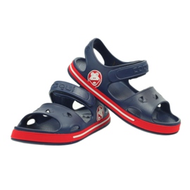 Sandály do vody Żabka COQUI Navy Blue červené námořnická modrá 3