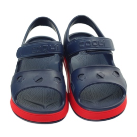 Sandály do vody Żabka COQUI Navy Blue červený námořnická modř 4