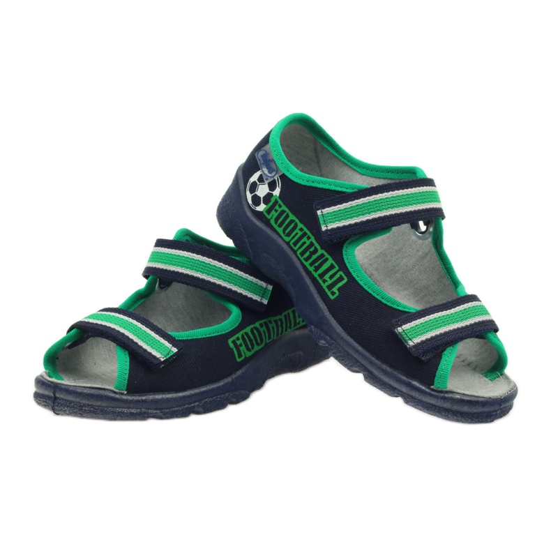 Chlapecké sandály Befado 969x078 tmavě modrá zelená námořnická modrá 3