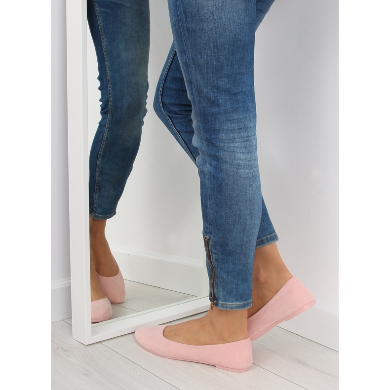 Dámské jemné růžové baleríny JX51 Pink růžový 2